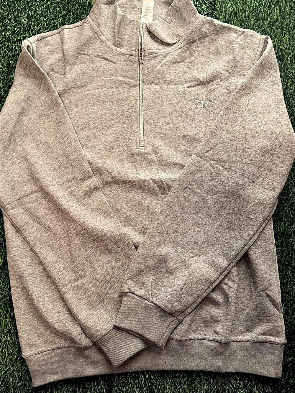 Alo Gray Quarter-Zip Pullover Like New